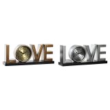 Namizna ura DKD Home Decor Love Kobber 39 x 8 x 15 cm Slvfarvet Jern Loft (2 enheder) #1
