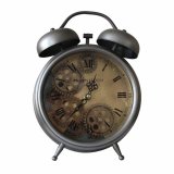 Namizna ura DKD Home Decor Krystal Slvfarvet Jern (19 x 7,5 x 25 cm) #1
