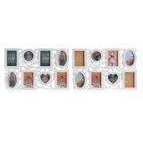 Fotoramme DKD Home Decor 8 fotos Krystal Hvid PP (58 x 2 x 37,5 cm) (2 enheder) #1