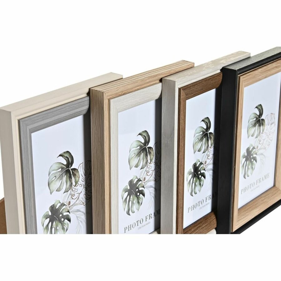 Fotoramme DKD Home Decor Gr Beige Brun Hvid Tropisk Tr MDF (15 x 1,5 x 20 cm) (4 enheder) #9