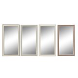 Vgspejl DKD Home Decor Krystal Brun Hvid Mrkegr PS Traditionel 4 enheder (36 x 2 x 66 cm) #1