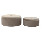 Fodsttte DKD Home Decor 70 x 70 x 32 cm 70 x 70 x 28 cm Fljl Lysegr Tr MDF #1