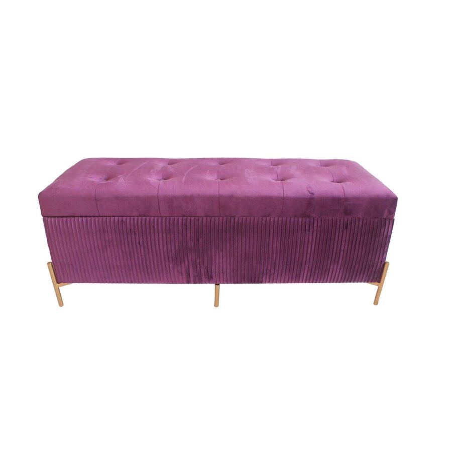 Foot-of-bed Bench DKD Home Decor Gylden Lilla Tr MDF 115 x 43 x 46 cm #1