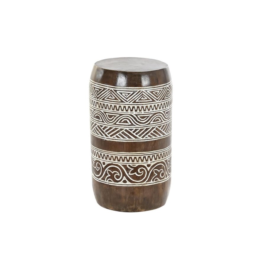 Sofabord DKD Home Decor Hvid Natur 28 x 28 x 50 cm 29 x 29 x 50 cm #1