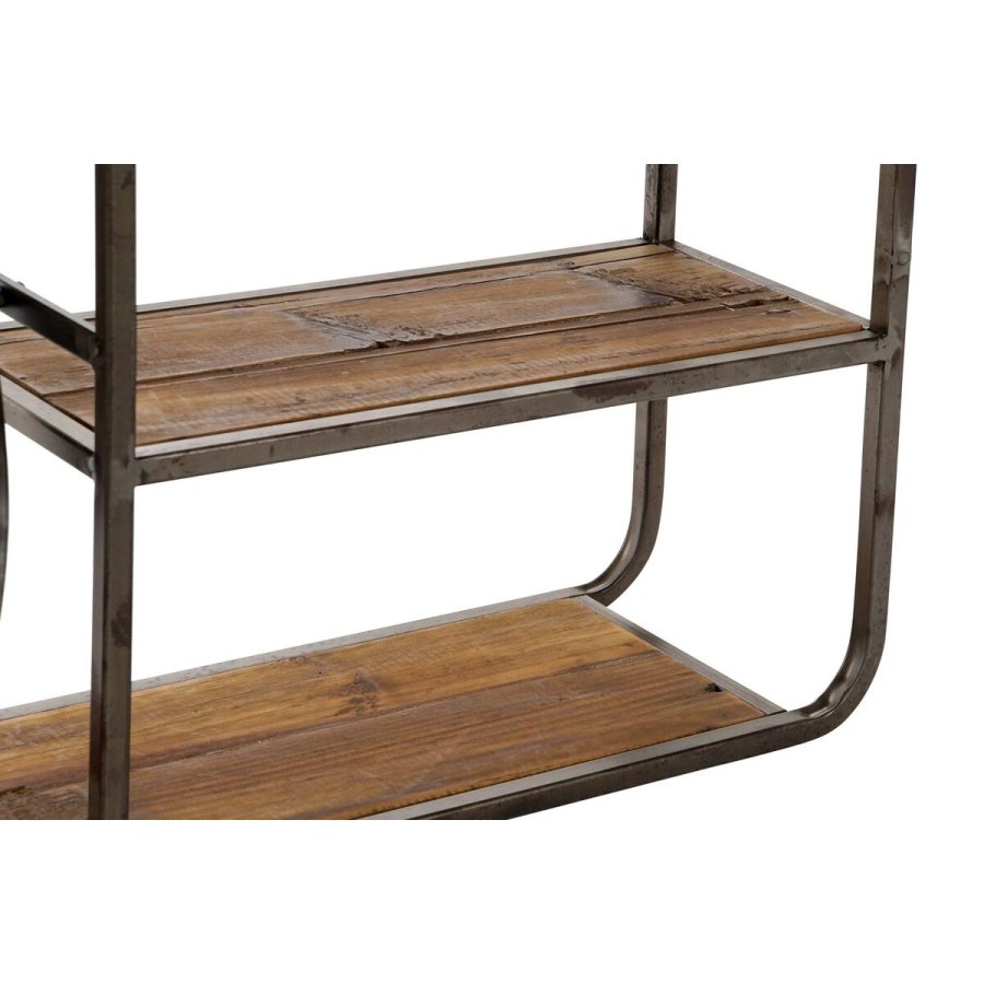 Hylder DKD Home Decor Sort Mrkebrun Tr Metal Spejl 73 x 19 x 50 cm #2