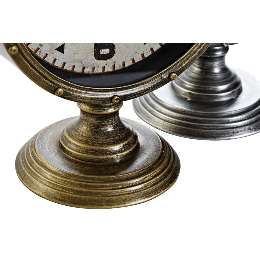 Namizna ura DKD Home Decor Gylden Slvfarvet Metal Krystal Vintage 20,5 x 13,5 x 28 cm (2 enheder) #5