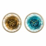 Vgur DKD Home Decor Krystal Gylden Turkisbl Jern Moderne (2 enheder) (40 x 6 x 40 cm) #1