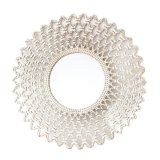 Vgspejl DKD Home Decor Krystal Hvid Tr MDF Afkldt (90 x 2,5 x 90 cm) #1