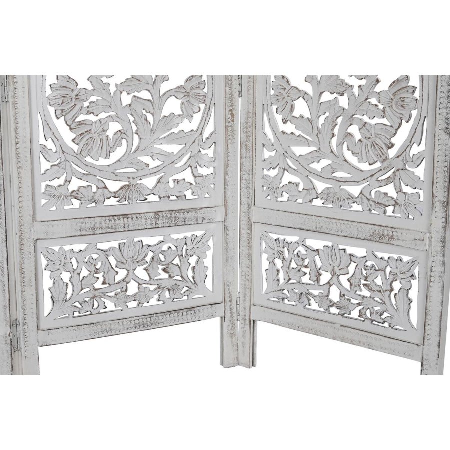 Sammenfoldelig skrm DKD Home Decor Hvid Mangotr Tr MDF 150 x 2 x 180 cm #2