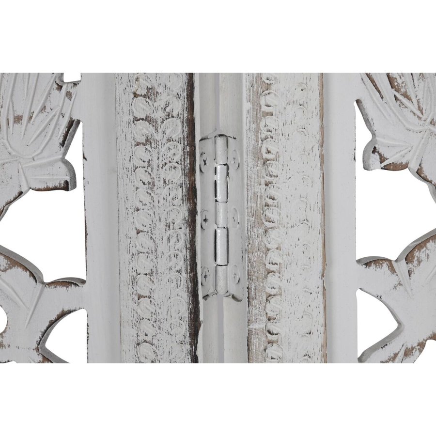 Sammenfoldelig skrm DKD Home Decor Hvid Mangotr Tr MDF 150 x 2 x 180 cm #5