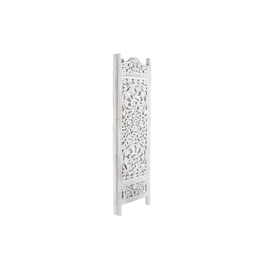Sammenfoldelig skrm DKD Home Decor Hvid Mangotr Tr MDF 150 x 2 x 180 cm #3