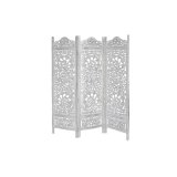 Sammenfoldelig skrm DKD Home Decor Hvid Mangotr Tr MDF 150 x 2 x 180 cm #1