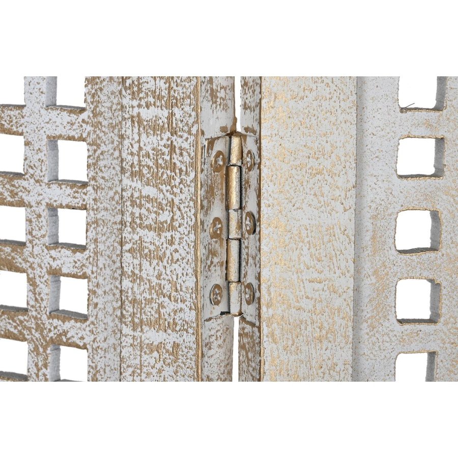 Sammenfoldelig skrm DKD Home Decor Hvid Mangotr Tr MDF 150 x 2 x 180 cm #2
