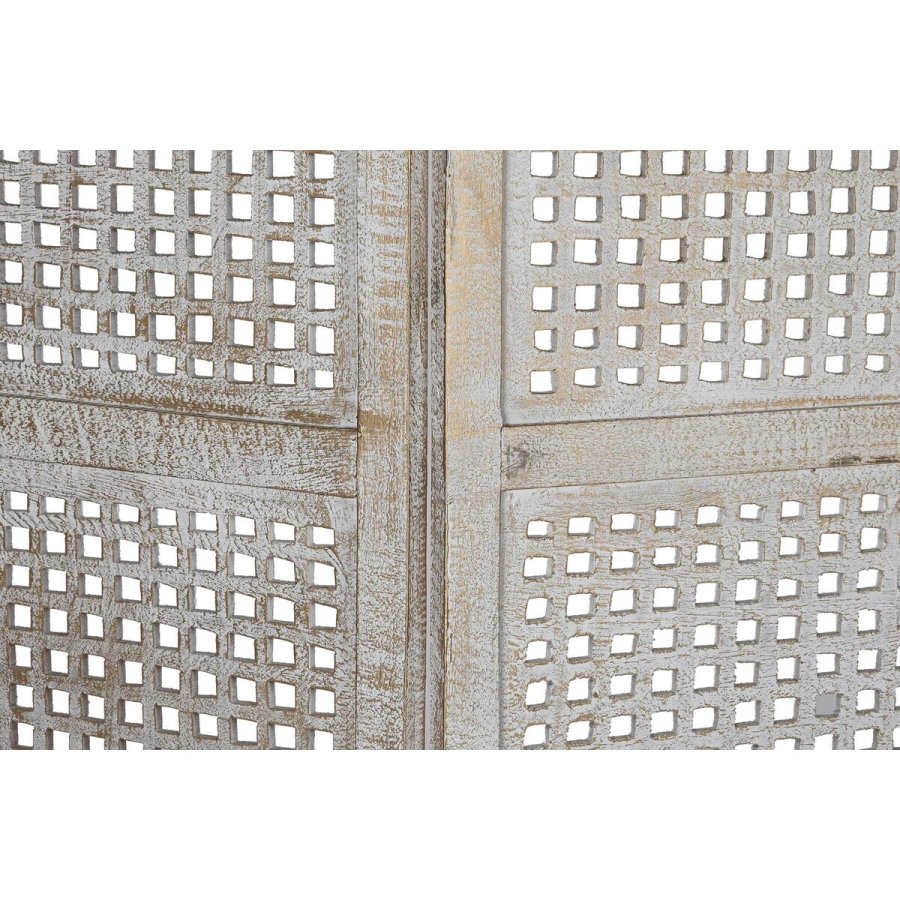 Sammenfoldelig skrm DKD Home Decor Hvid Mangotr Tr MDF 150 x 2 x 180 cm #5