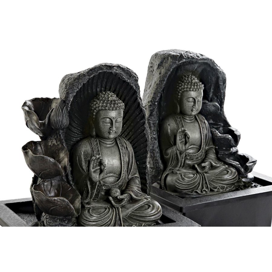 Have springvand DKD Home Decor 21 x 17,5 x 25 cm Buddha Harpiks Orientalsk (2 enheder) #3