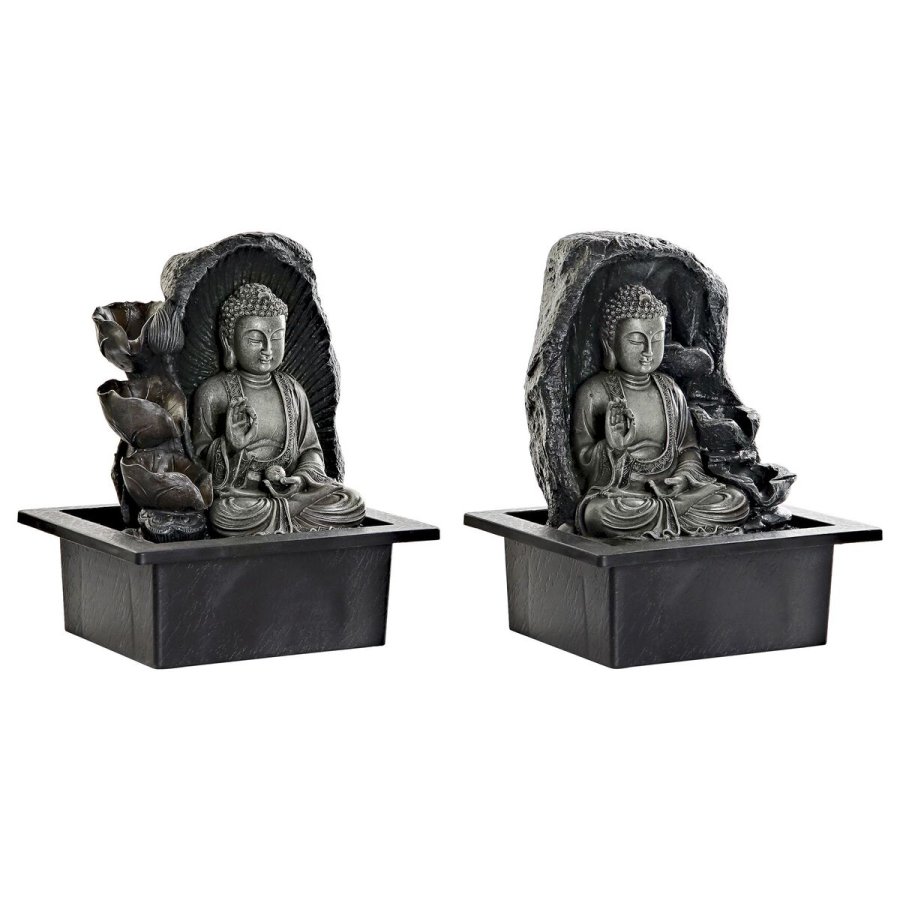 Have springvand DKD Home Decor 21 x 17,5 x 25 cm Buddha Harpiks Orientalsk (2 enheder) #1