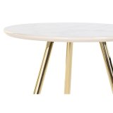 St med 2 borde DKD Home Decor Hvid Sort Gylden 46 x 46 x 45 cm #3