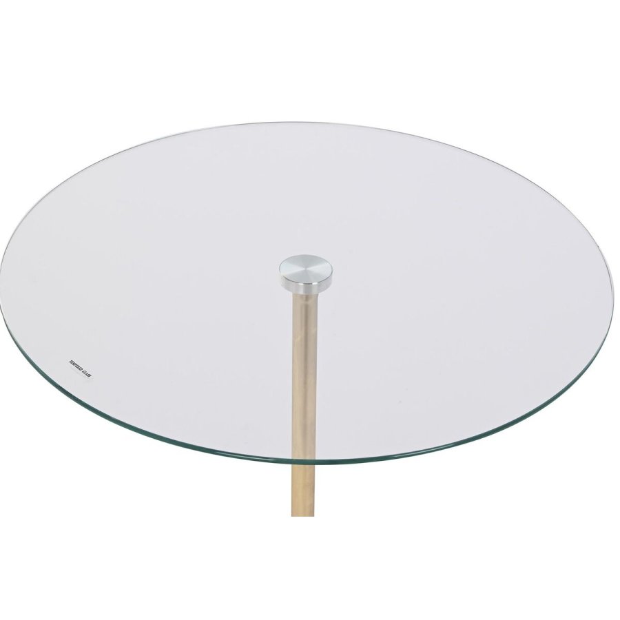 Sofabord DKD Home Decor Sort Gennemsigtig Gylden Krystal Stl 45 x 45 x 50 cm #2