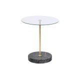 Sofabord DKD Home Decor Sort Gennemsigtig Gylden Krystal Stl 45 x 45 x 50 cm #1