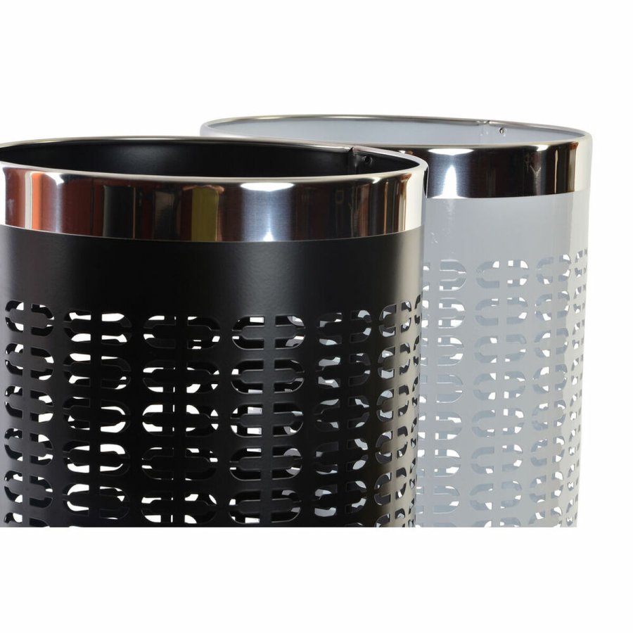 Paraplystativ DKD Home Decor 23 x 50 cm Hvid Sort Stl 23 x 23 x 50 cm (2 enheder) #2