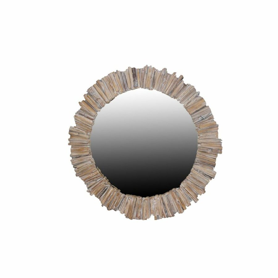 Vgspejl DKD Home Decor Hvid Rejsekufferter Alpino 112 x 4 x 112 cm 125 x 4 x 125 cm 128 x 4 x 128 cm #1