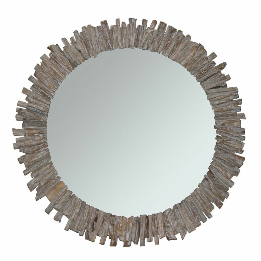 Vgspejl DKD Home Decor Gran Krystal 60 x 4 x 60 cm Hvid Alpino Rejsekufferter #1