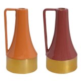 Lyseholder DKD Home Decor Metal Lakeret (11 x 11 x 20 cm) (2 enheder) #1