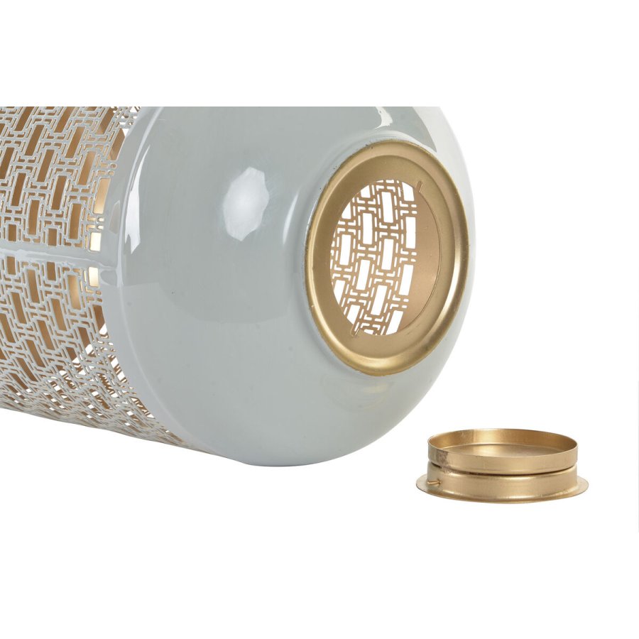 Lyseholder DKD Home Decor 24 x 24 x 46 cm Bl Pink Aluminium 24 x 24 x 56 cm (2 enheder) #4