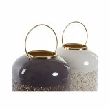 Lyseholder DKD Home Decor Beige Aluminium 24 x 24 x 57 cm Malva (2 enheder) #2