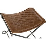 Foot-of-bed Bench DKD Home Decor Sort Metal Brun Lder (53 x 45 x 44 cm) #13