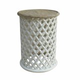Sofabord DKD Home Decor Hvid Natur Mangotr 45 x 45 x 62 cm #1