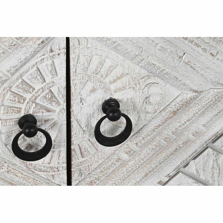 mbler DKD Home Decor 180 x 40 x 60 cm Sort Metal Hvid Mangotr #2