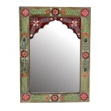 Vgspejl DKD Home Decor Multifarvet Floral 41 x 2 x 56 cm #1