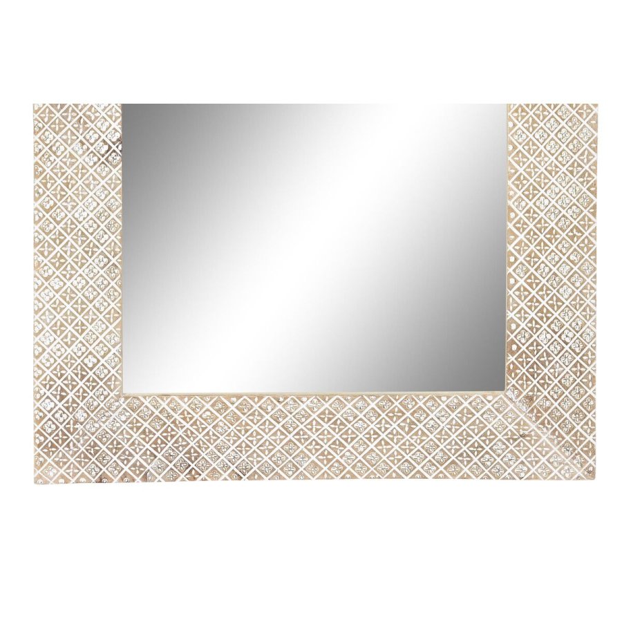 Vgspejl DKD Home Decor Natur Hvid Mangotr (76,5 x 3 x 122 cm) #5