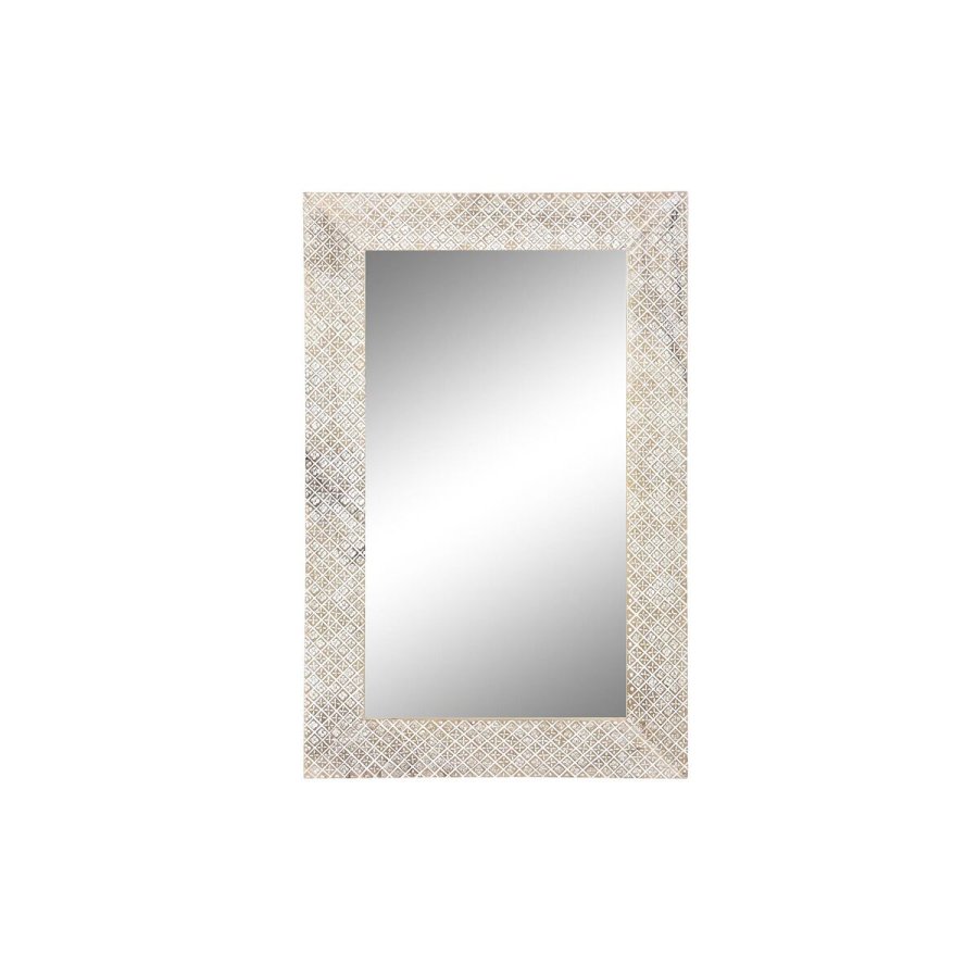 Vgspejl DKD Home Decor Natur Hvid Mangotr (76,5 x 3 x 122 cm) #1