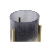 Lyseholder DKD Home Decor 10 x 10 x 23 cm Krystal Gylden Metal To-farvet #2