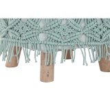 Fodsttte DKD Home Decor 53 x 53 x 31 cm Natur Tr Brun Grn 50 x 50 x 30 cm Makram Boho #3