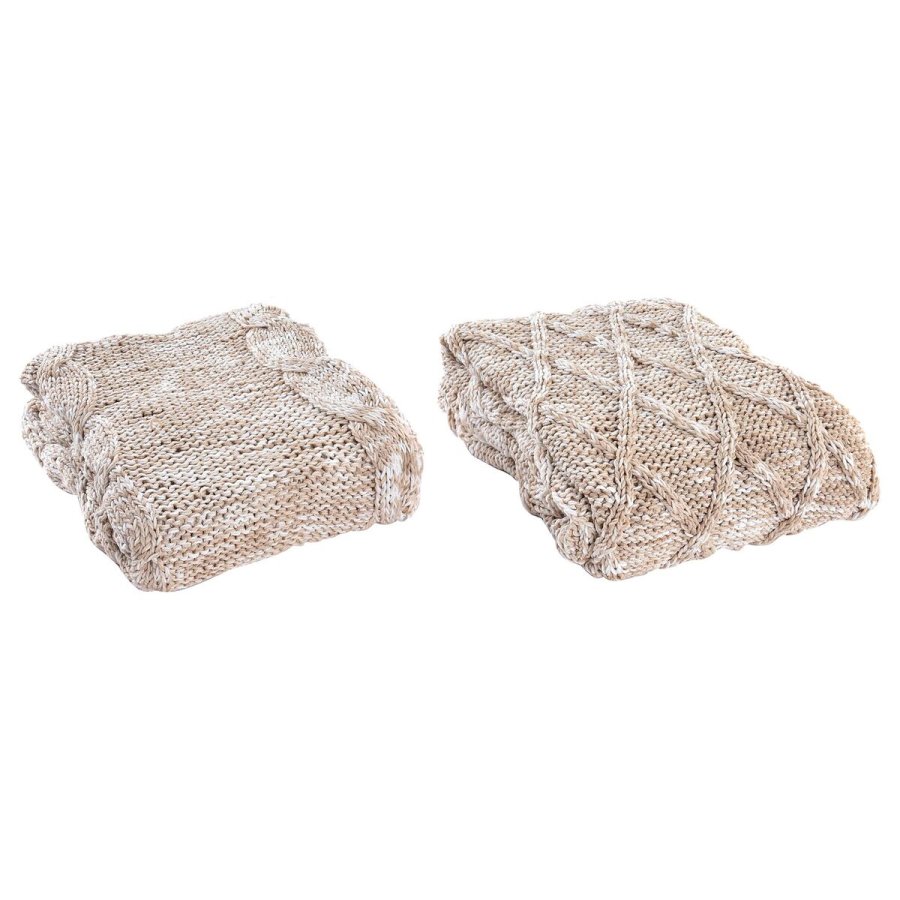 Colchas DKD Home Decor Lyserd 150 x 125 x 1 cm (2 enheder) #9