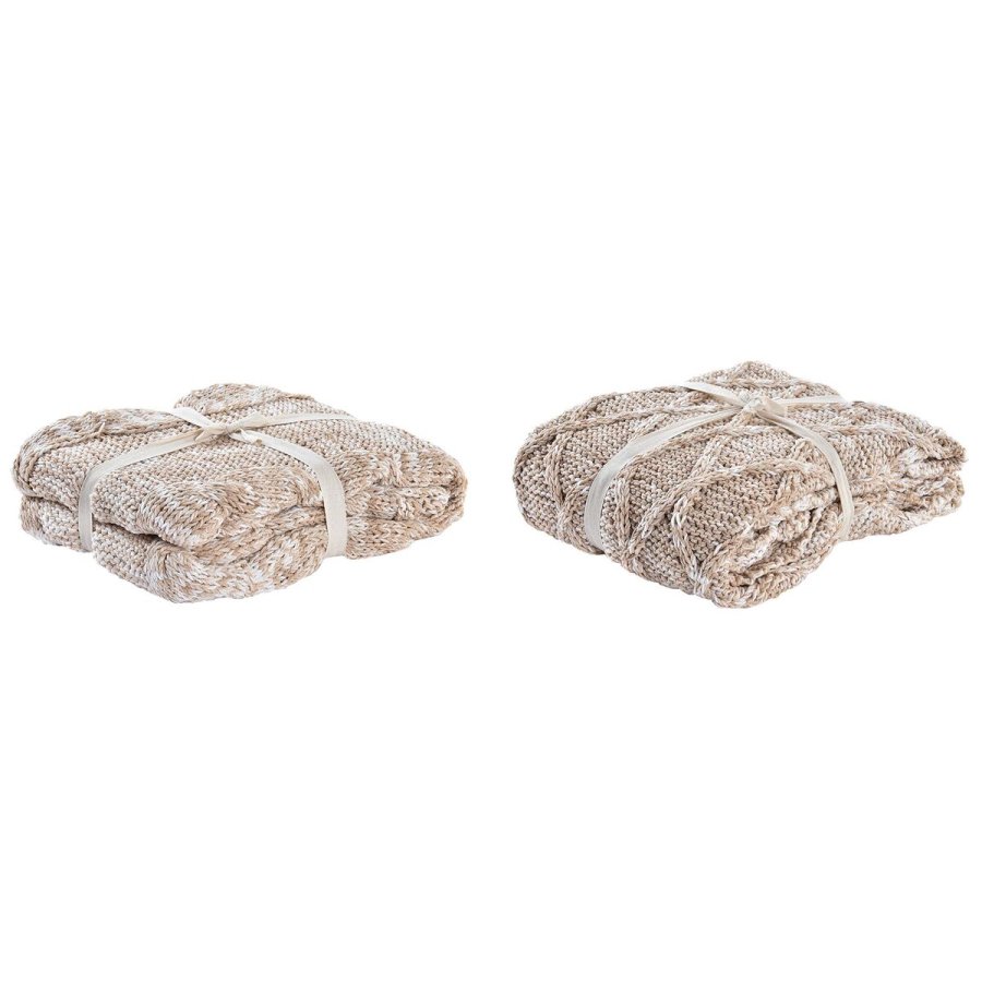 Colchas DKD Home Decor Lyserd 150 x 125 x 1 cm (2 enheder) #1