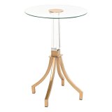 Sofabord DKD Home Decor Gylden Metal Akryl (42 x 42 x 60 cm) #1