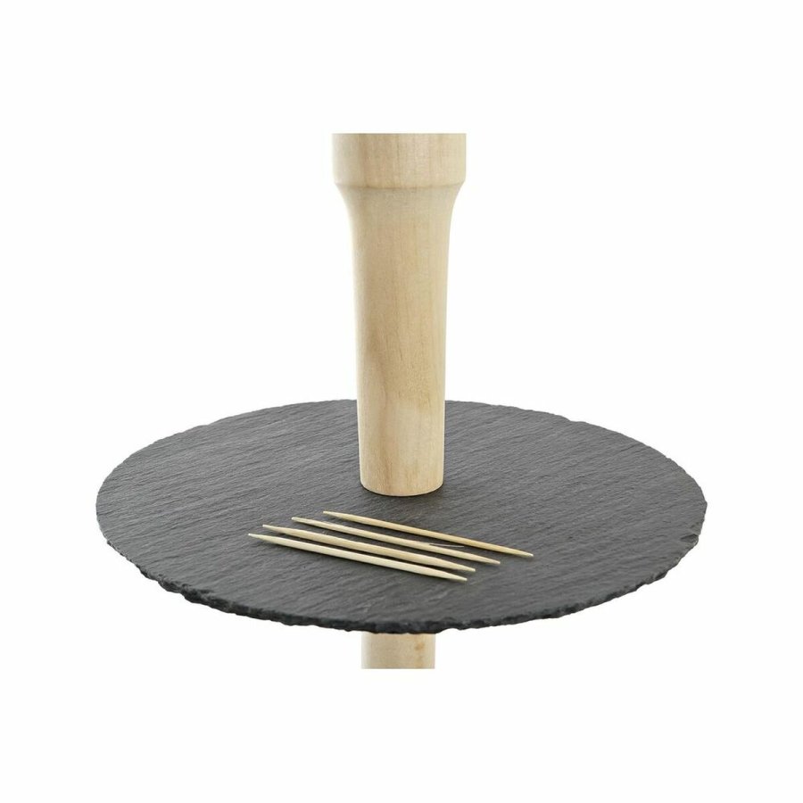 Snack bakke DKD Home Decor 3-lags stativ Bambus Brt 28 x 28 x 39,5 cm #7