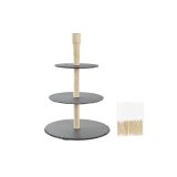 Snack bakke DKD Home Decor 3-lags stativ Bambus Brt 28 x 28 x 39,5 cm #1