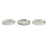 Bakke DKD Home Decor Beige Brun Terrakotta Hvid Grn 35 x 35 x 5 cm Tr MDF 40 x 30 x 5 cm (3 Dele) #1