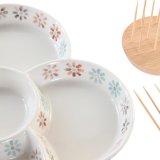 Snack bakke DKD Home Decor Multifarvet 22 x 22 x 3 cm Stentj #4