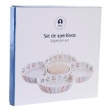 Snack bakke DKD Home Decor Multifarvet 22 x 22 x 3 cm Stentj #10