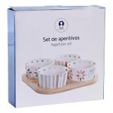 Snack bakke DKD Home Decor 19,7 x 19,7 x 1 cm Multifarvet Stentj #5
