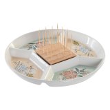 Snack bakke DKD Home Decor 23,5 x 23,5 x 3 cm Grn Stentj #1