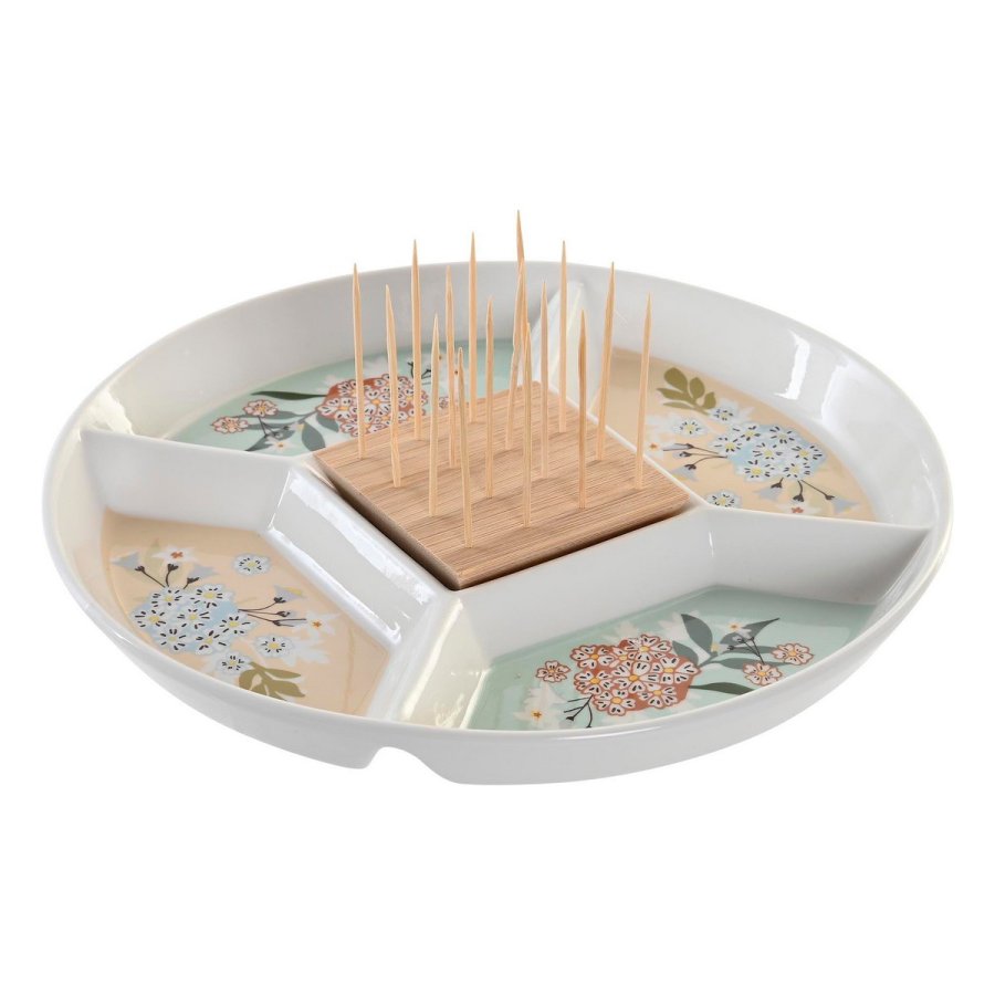 Snack bakke DKD Home Decor 23,5 x 23,5 x 3 cm Grn Stentj #1