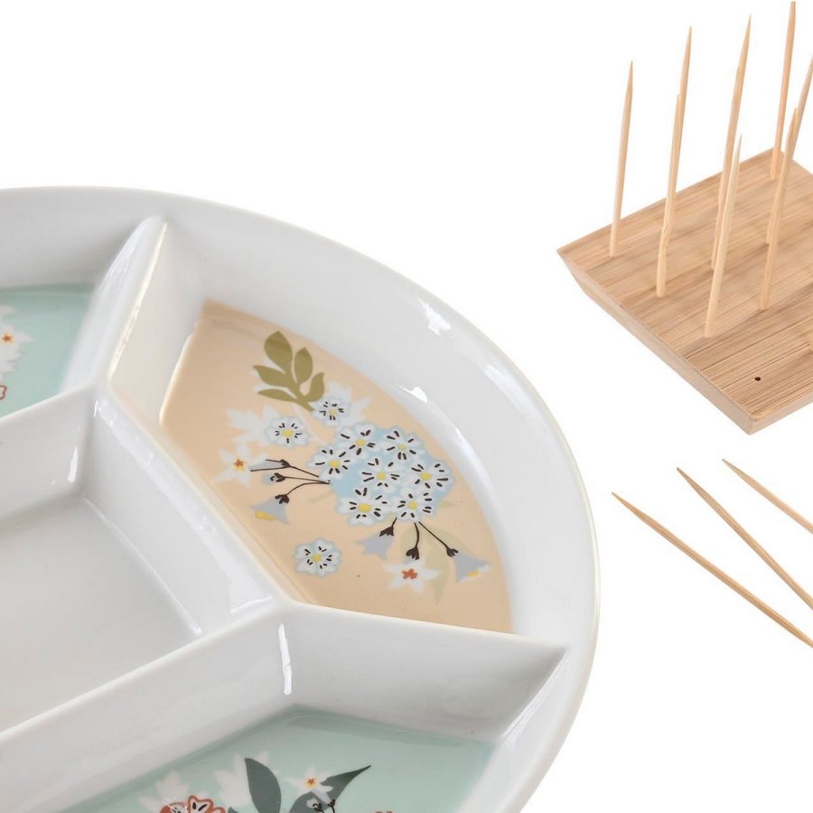 Snack bakke DKD Home Decor 23,5 x 23,5 x 3 cm Grn Stentj #4