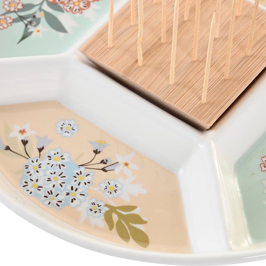 Snack bakke DKD Home Decor 23,5 x 23,5 x 3 cm Grn Stentj #7